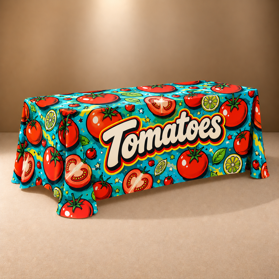8ft Throw Custom Printed Table Cover – All Over Print