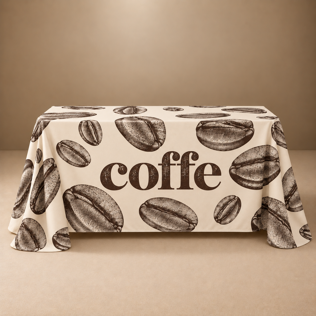 4ft Throw 3 Sided Custom Printed Table Cover – All Over Print