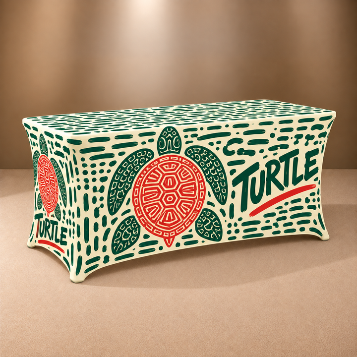 6ft Stretch Custom Printed Table Cover – All Over Print