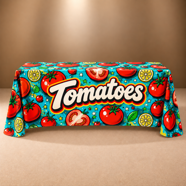 8ft Throw Custom Printed Table Cover – All Over Print