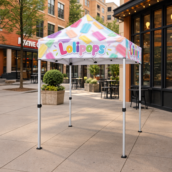 5ft x 5ft Steel Pop Up Canopy Tent (FREE GROUND SHIPPING)