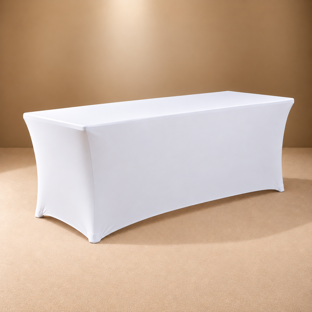8ft Stretch 3 Sided Custom Printed Table Cover – All Over Print