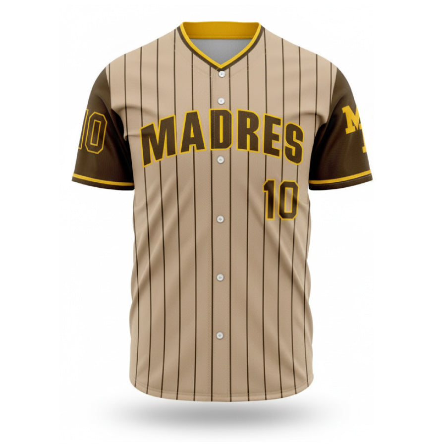 Custom Full Button Baseball Jersey (C)