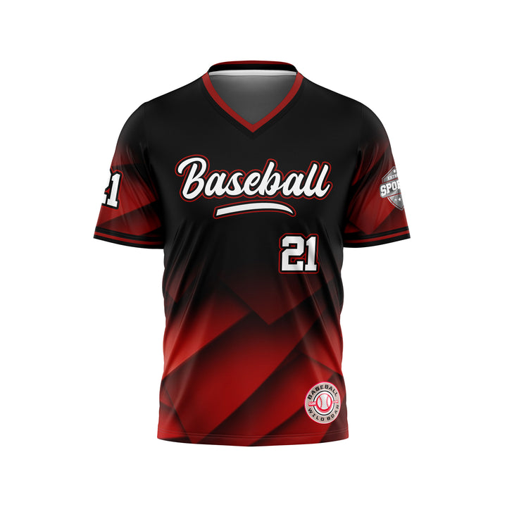 Jersey de béisbol personalizado con botones completos