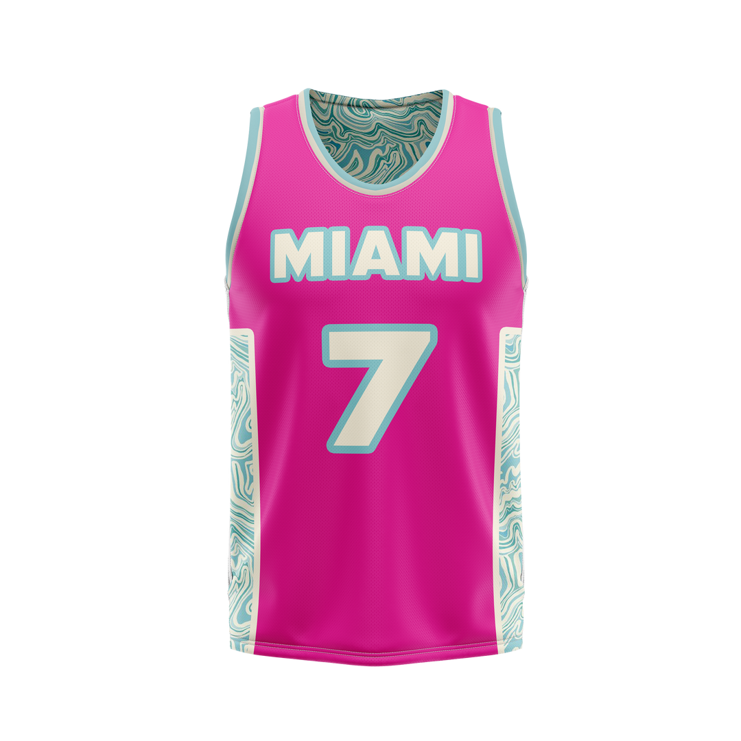 Custom Round Neck Basketball Jersey Reversible (C)