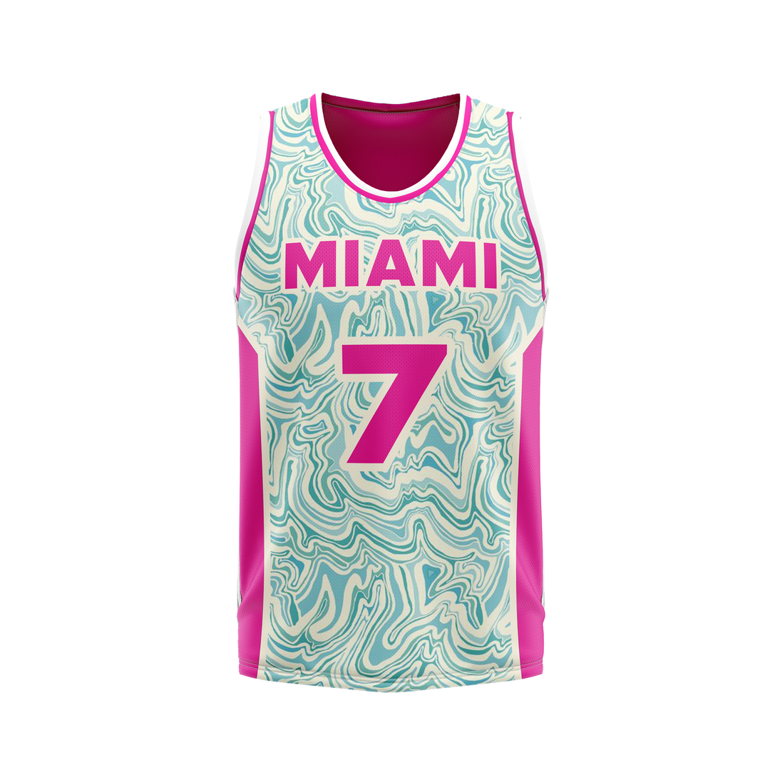 Custom Round Neck Basketball Jersey Reversible (C)