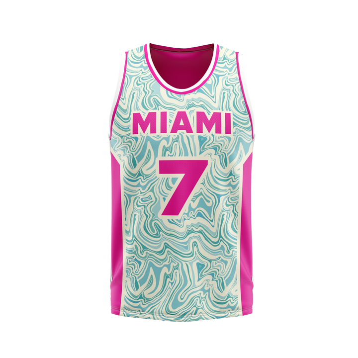 Custom Round Neck Basketball Jersey Reversible (C)