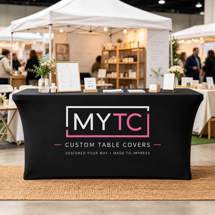 5 ft Stretch Tablecover (3 Sided) Open Back STRETCH (MSRP)