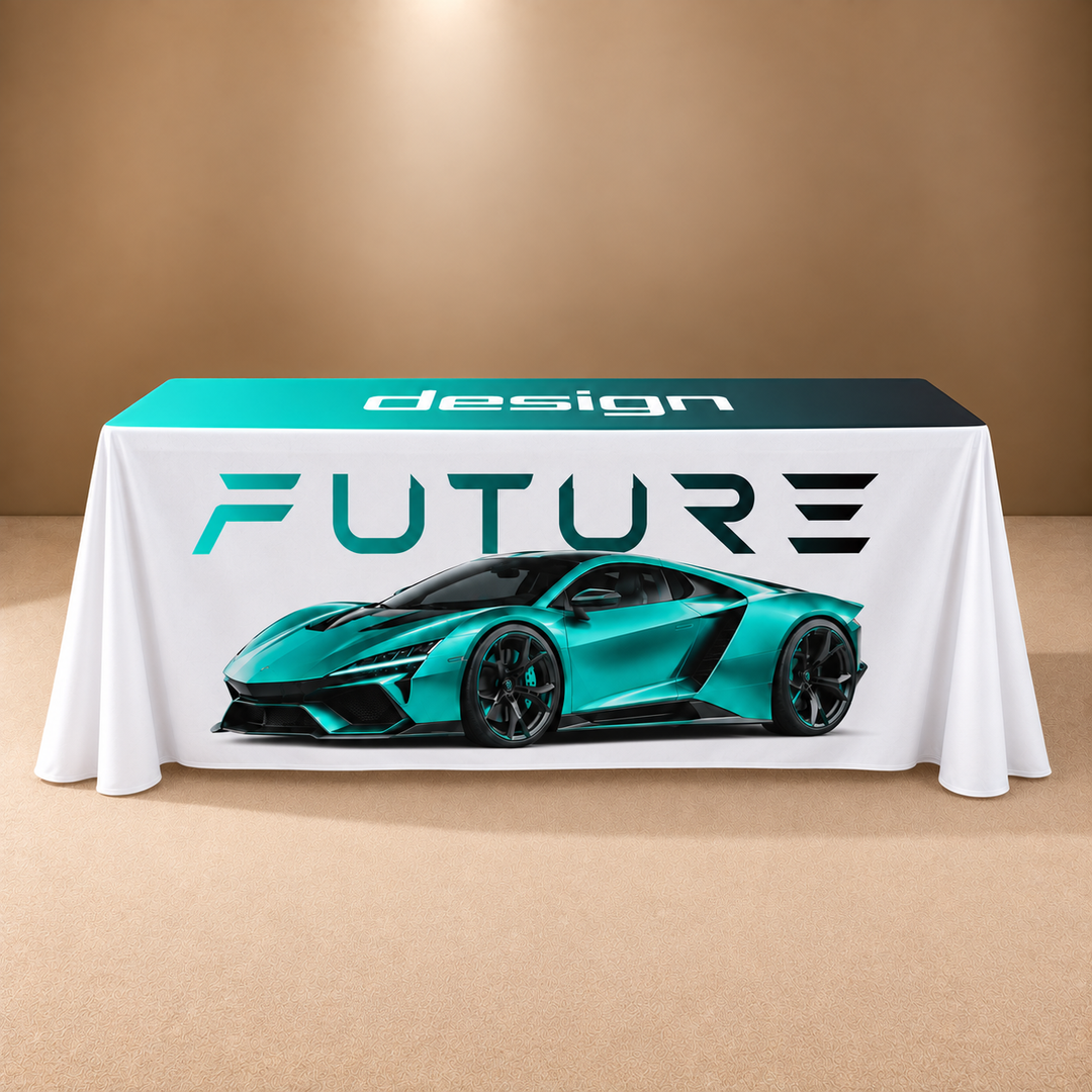 6ft Throw Custom Printed Table Cover – All Over Print