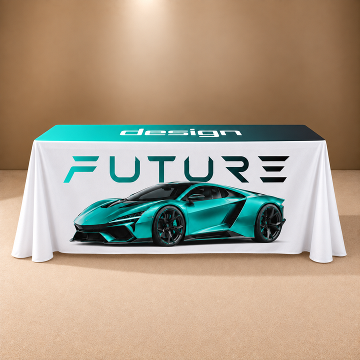 6ft Throw Custom Printed Table Cover – All Over Print