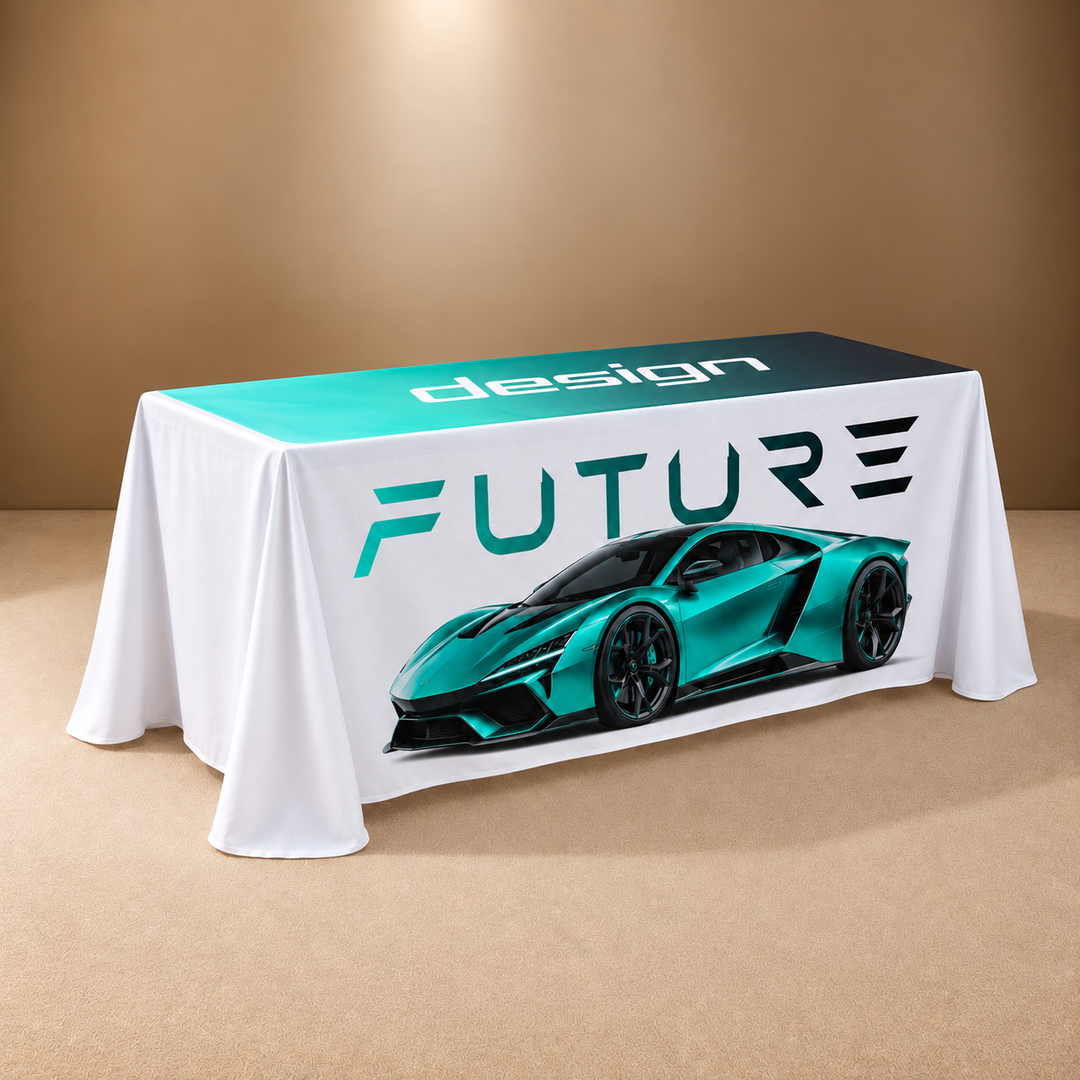 6ft Throw Custom Printed Table Cover – All Over Print