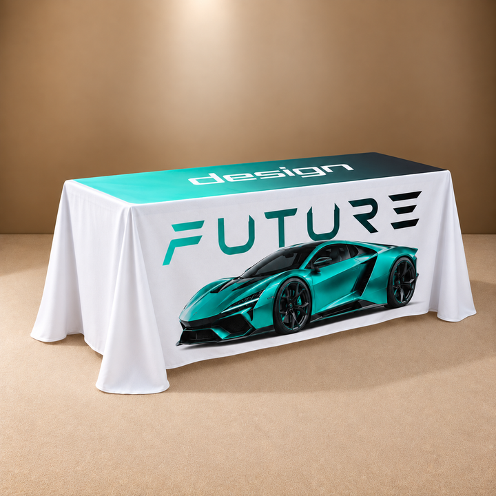 6ft Throw Custom Printed Table Cover – All Over Print
