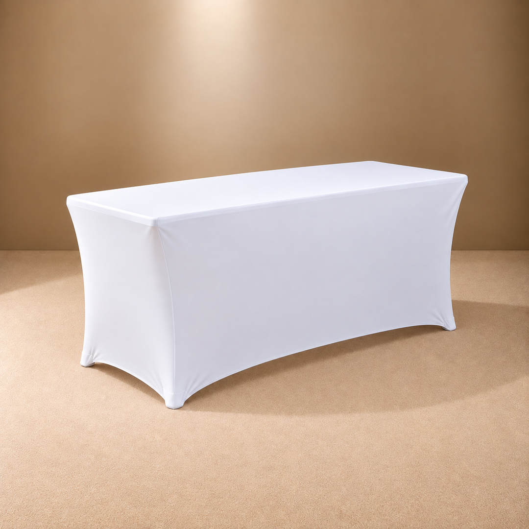 6ft Stretch 3 Sided Custom Printed Table Cover – All Over Print