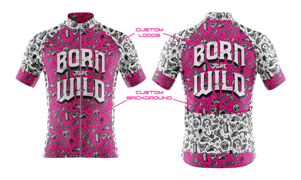 Cycling Jersey - Custom Crew Neck Full Zipper (C)