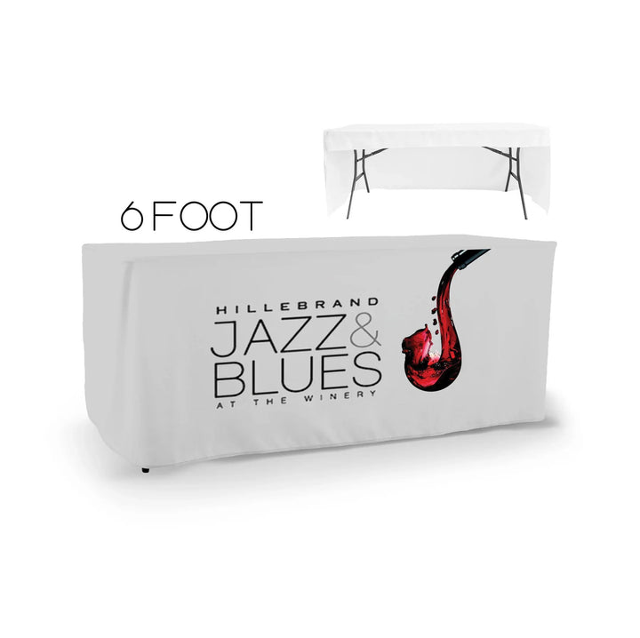 6 ft Fitted Tablecover (3 Sided) Open Back (C)