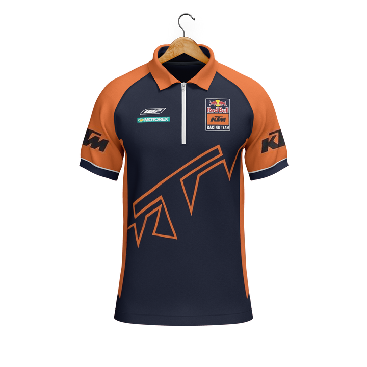Custom Men's Zip-Neck Polo Shirt (C)
