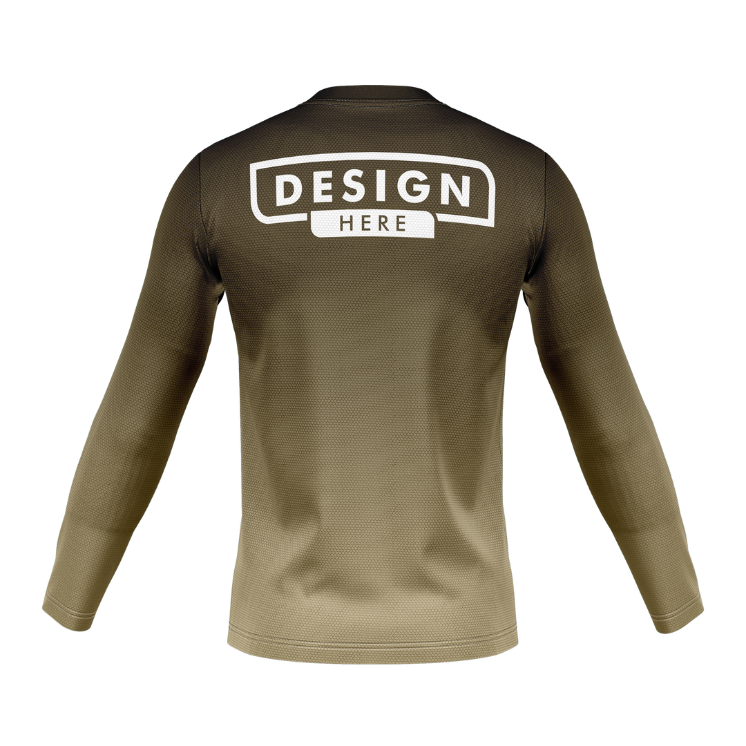 Custom Men's Crew Neck Long Sleeve Jersey (C)