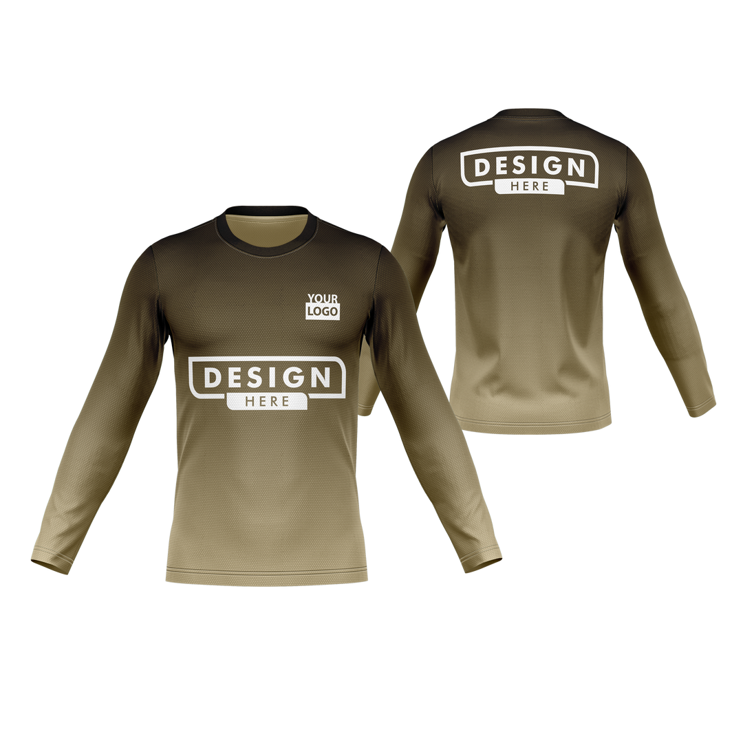 Custom Men's Crew Neck Long Sleeve Jersey (C)