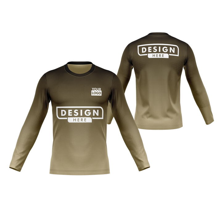 Custom Men's Crew Neck Long Sleeve Jersey (C)