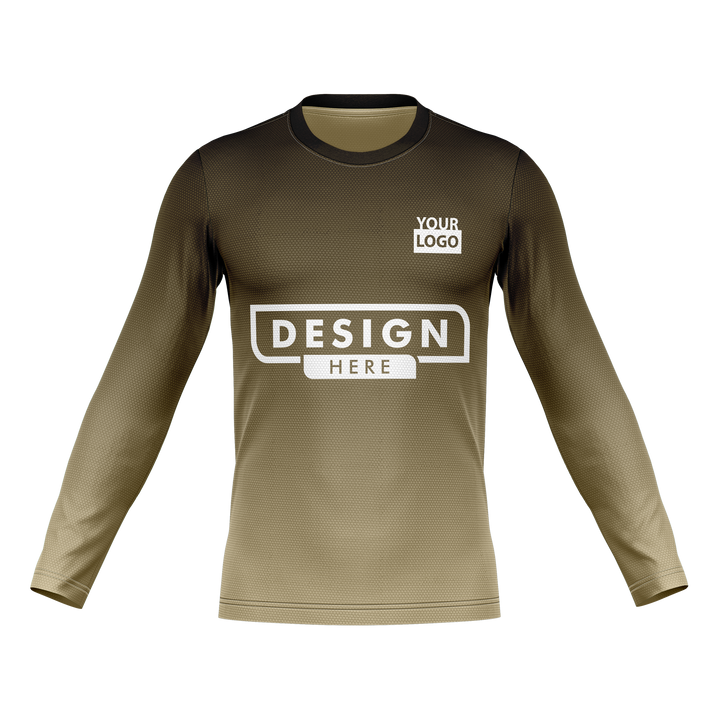 Custom Men's Crew Neck Long Sleeve Jersey (C)