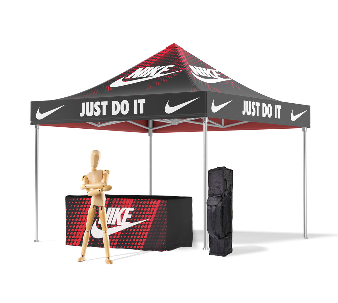 Prime Pop Up Canopy Tent 10ft x 10ft + Fitted Tablecover + Rolling Carry Bag (C)