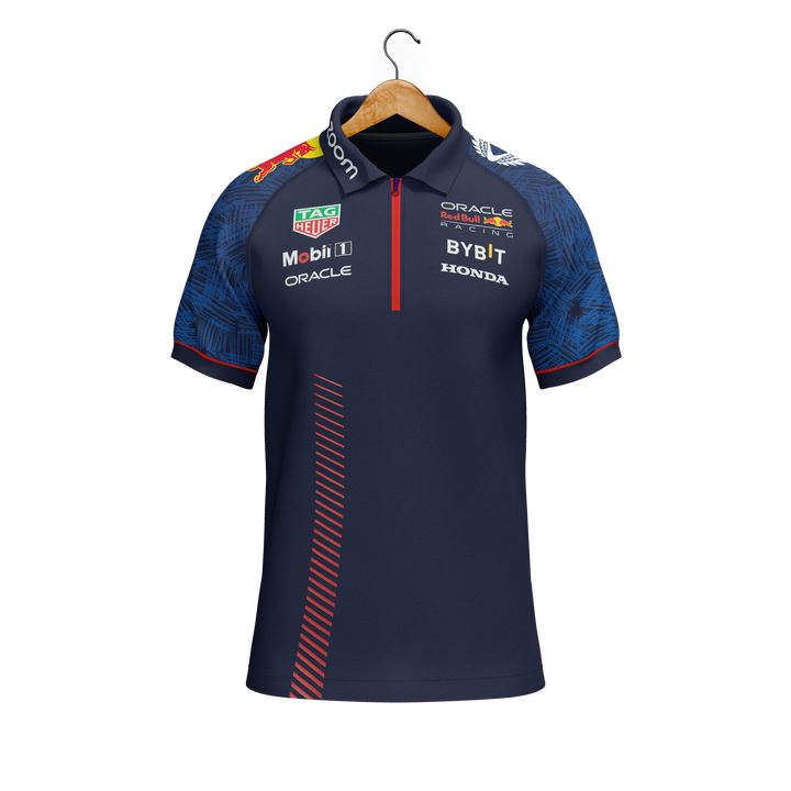 Custom Men's Zip-Neck Polo Shirt (C)