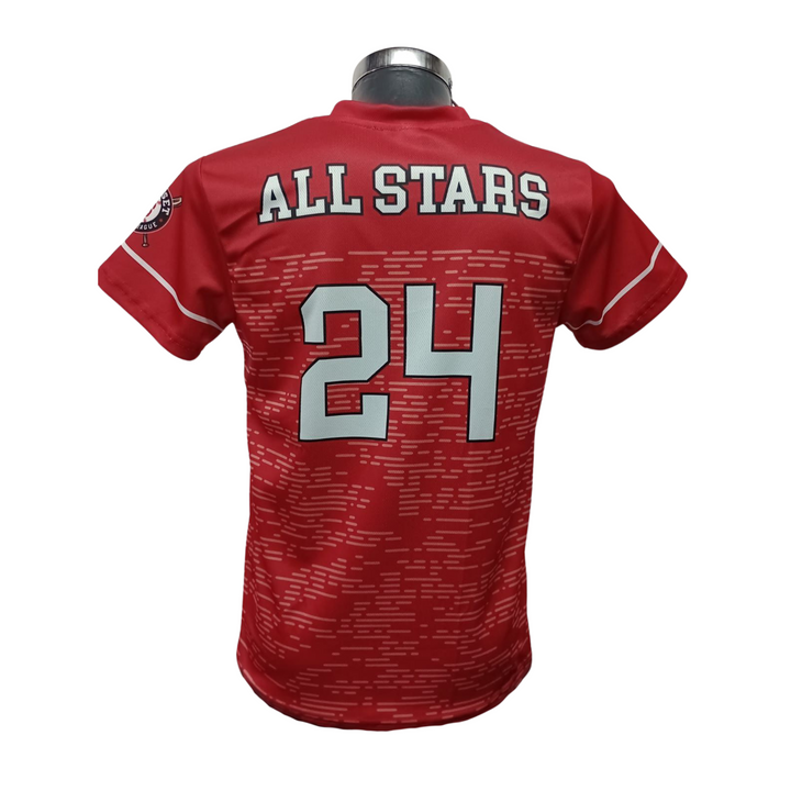Jersey de béisbol personalizado con botones completos