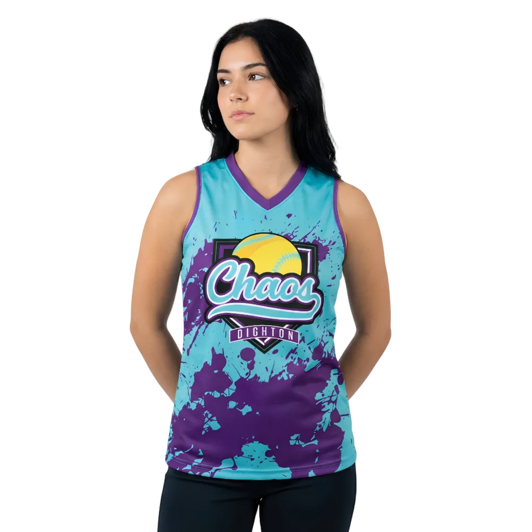 Softball V Neck Jersey Sleeveless (C)