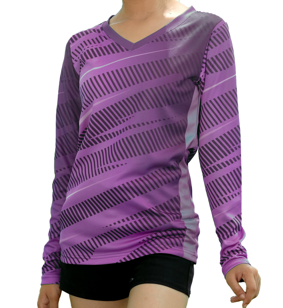 Women's V-Neck Long Sleeve Shirt 2023® (C)