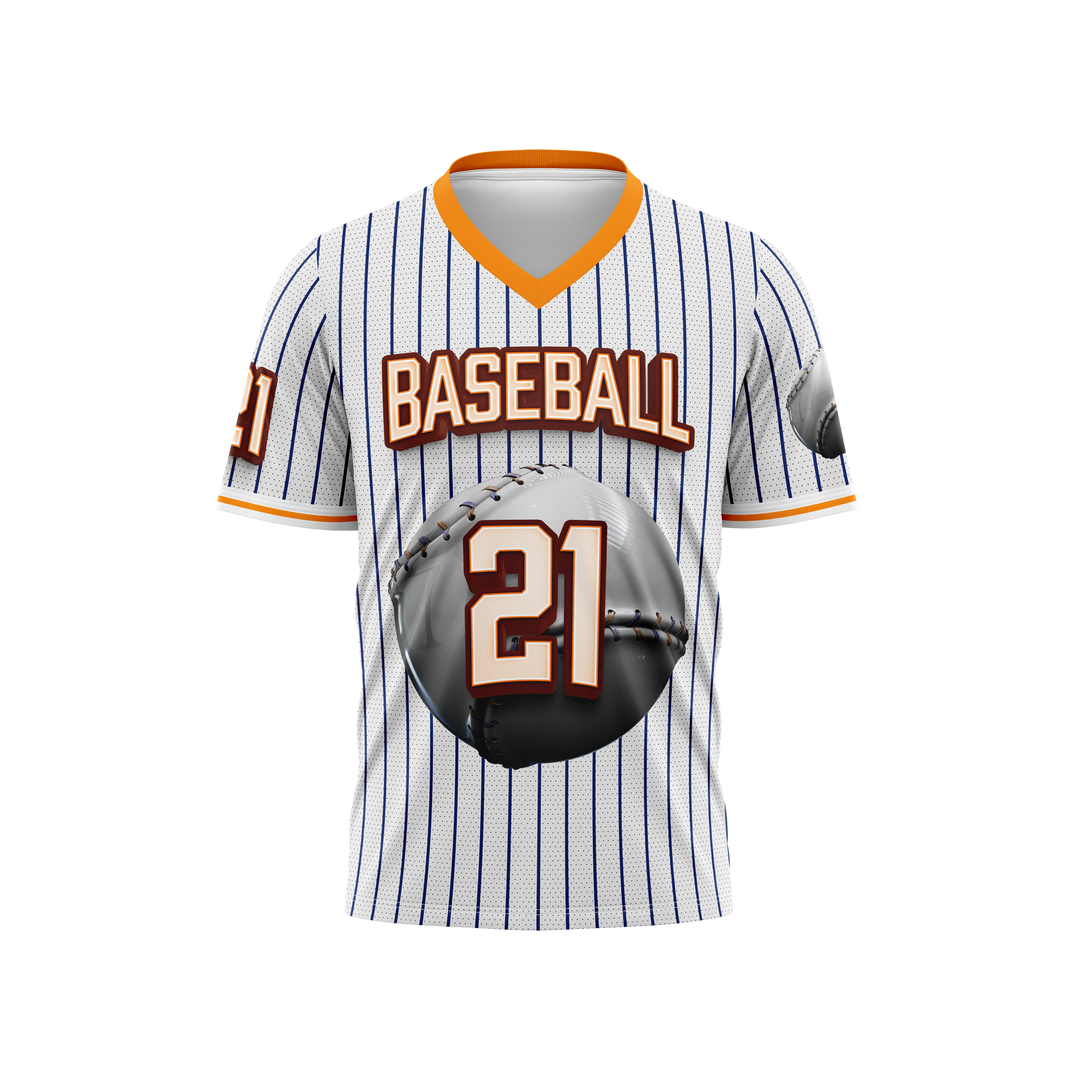 Jersey de béisbol personalizado con botones completos