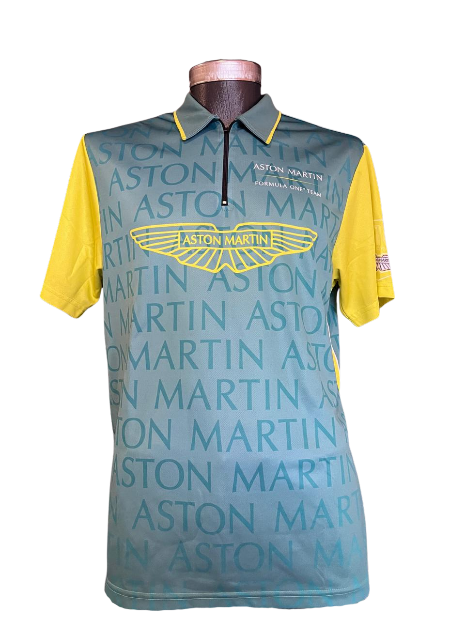Custom Men's Zip-Neck Polo Shirt (C)