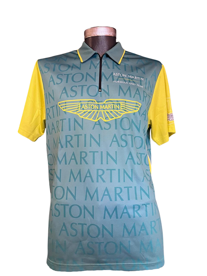Custom Men's Zip-Neck Polo Shirt (C)