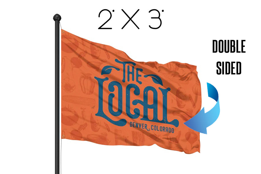 Double Sided Custom Flag 2' x 3' (C)