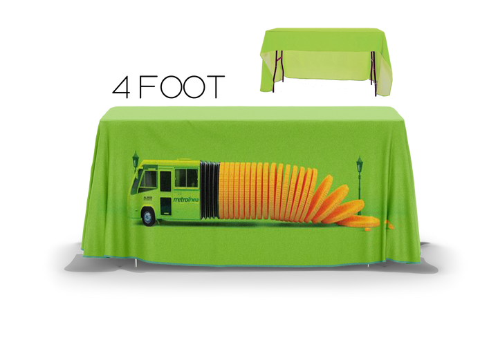 4 ft Throw Tablecover (3 Sided) Open Back (C)