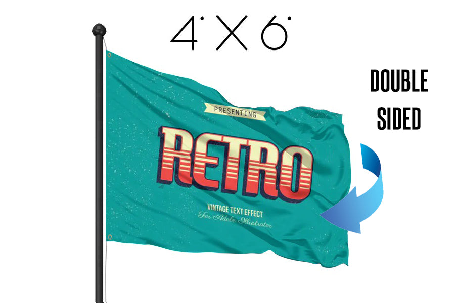 Double Sided Custom Flags 4' x 6' (C)