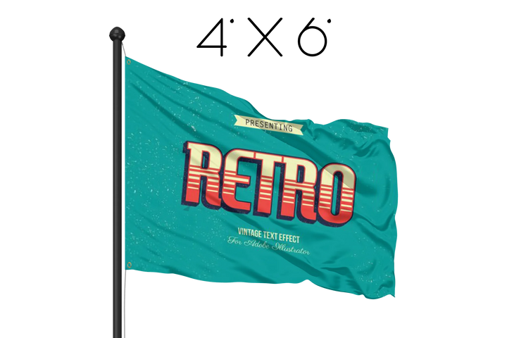 Single Sided Custom Flags 4' x 6' (C)
