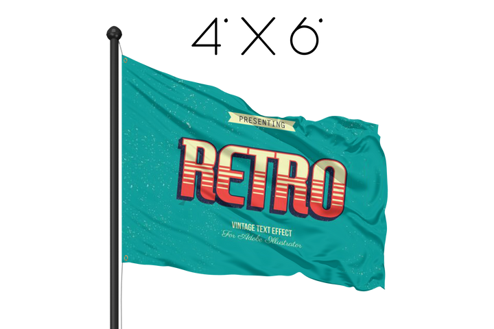 Single Sided Custom Flags 4' x 6' (C)
