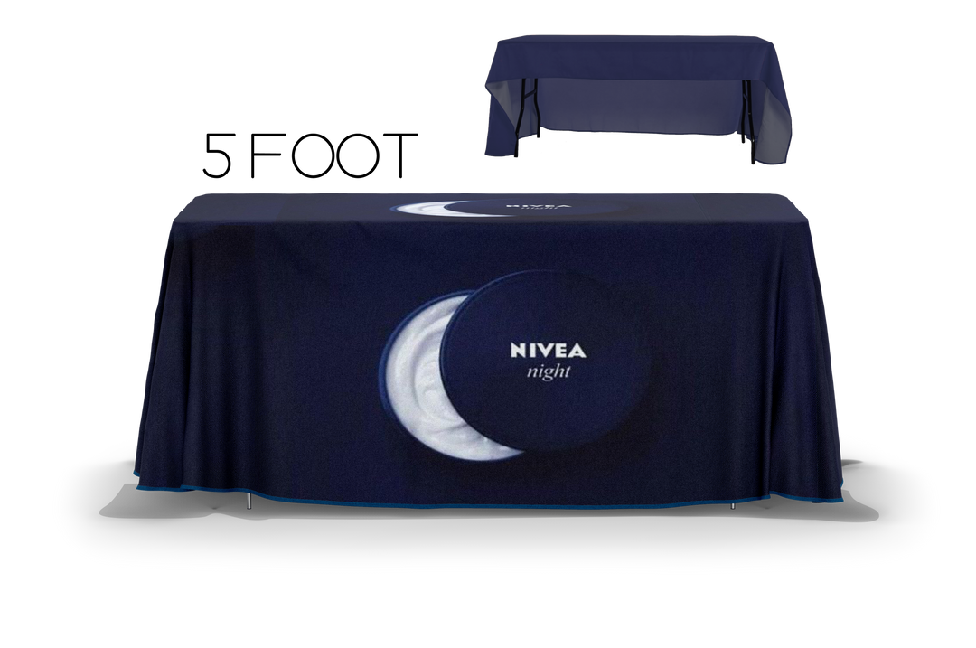 5 ft Throw Tablecover (3 Sided) Open Back (C)