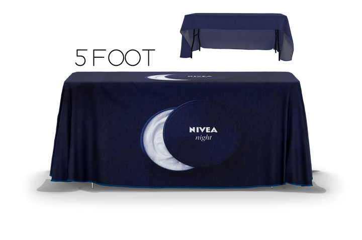 5 ft Throw Tablecover (3 Sided) Open Back (C)