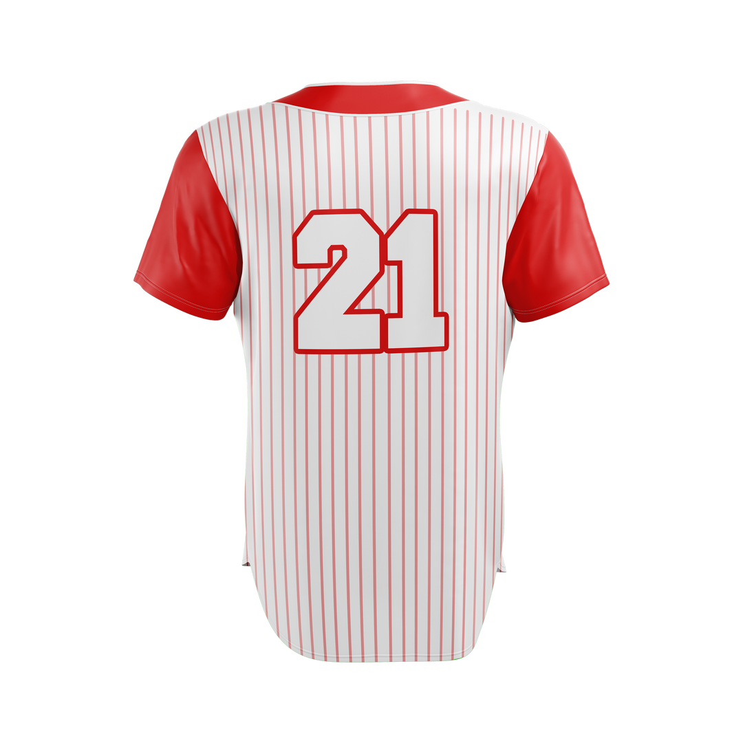 Custom Full Button Baseball Jersey (C)