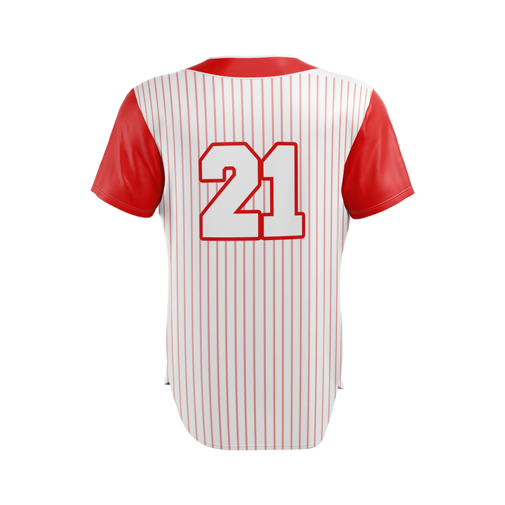 Custom Full Button Baseball Jersey (C)