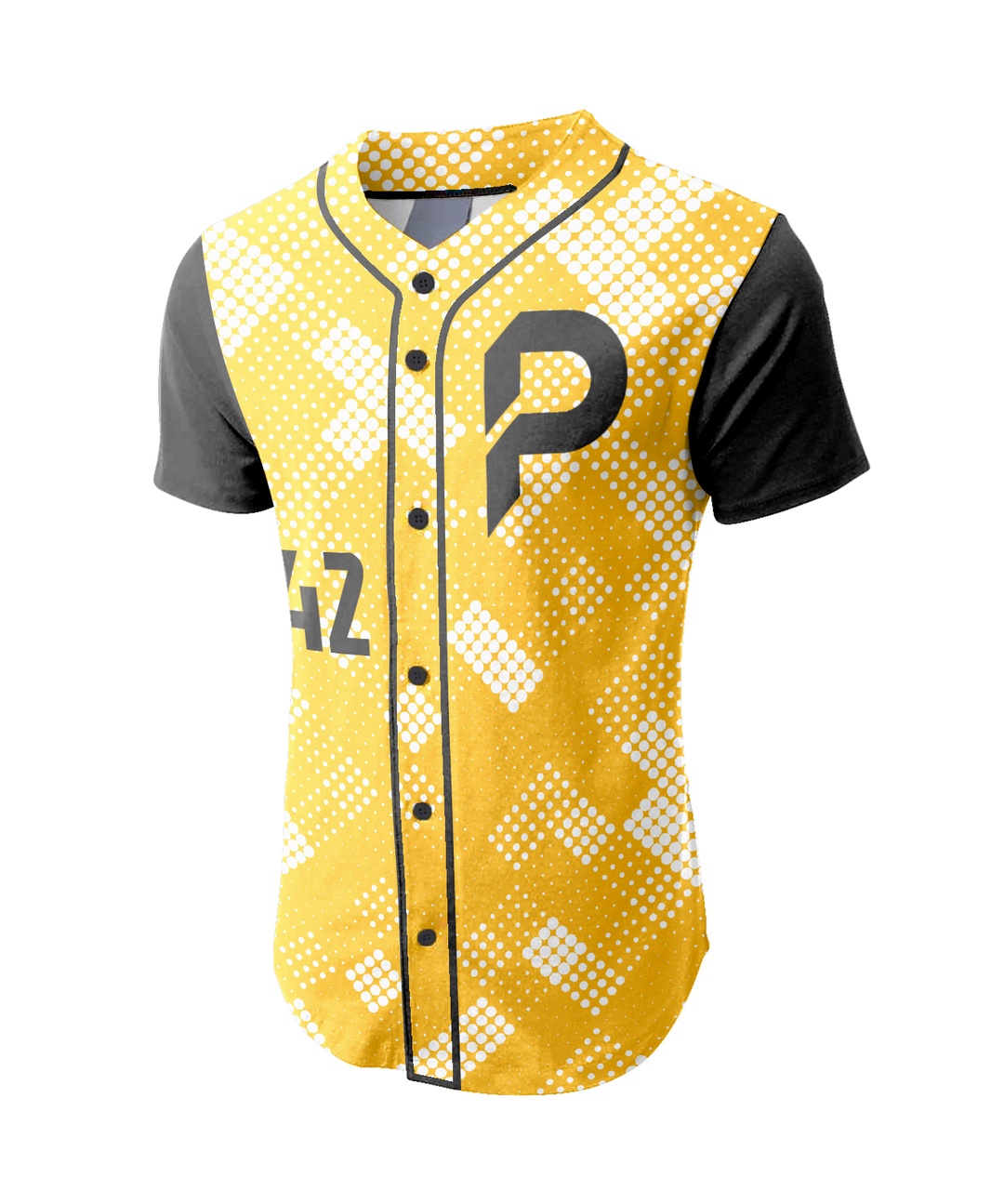 Custom Full Button Baseball Jersey (C)
