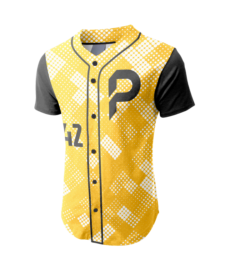 Custom Full Button Baseball Jersey (C)