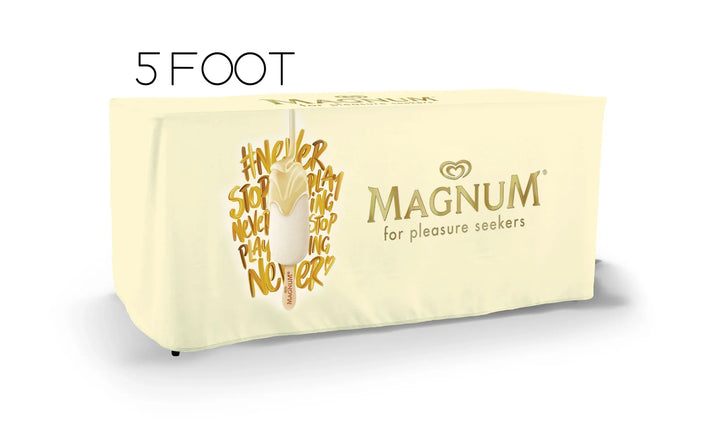5 ft Fitted Tablecover (3 Sided) Open Back 2023® (C)