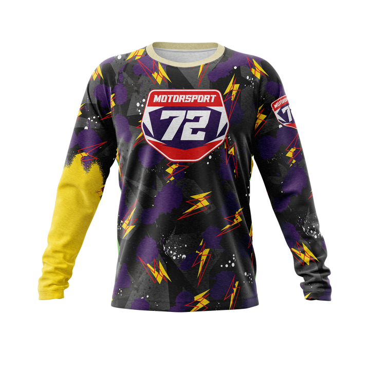 Custom Men's Crew Neck Long Sleeve Jersey (C)